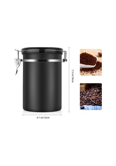 Sones Kahve Kabı Paslanmaz Çelik Çay Saklama Sandıkları Siyah Mutfak Saklama Kutusu Kahve Çay Kutuları Çay Takımı Altın