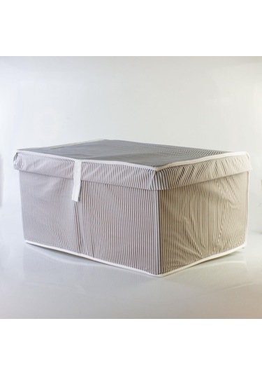 Alas Çok Amaçlı Mega Kutu Gri Çizgili Üçlü 60x40x30 Cm