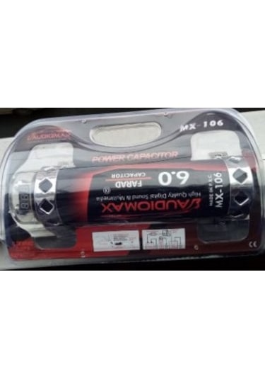AUDIOMAX MX-106 6 FARAD -LEDLİ-REMOTELİ-POWER KAPASİTÖR