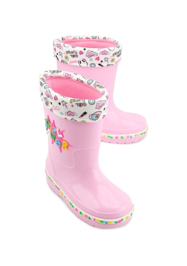 Gezer 00678 Kız Çocuk Termal Astarlı Su Yağmur Geçirmez Çizme Pembe