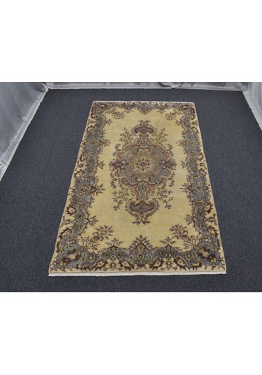 Zehra Abla Halı El Dokuma Benzersiz Pastel Sümerbank Burdur Yün Salon Halısı 5834 Renkli