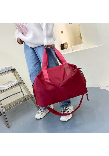 Dofolink Siyah Üniversal Kuru-ıslak Ayrılmış Seyahat Çantası - Spor, Yoga, Fitness İçin Ayırtılmış Ayakkabı Bölümü Ve Dayanıklı Kumaş Çok Renkli