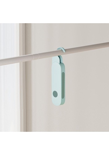 Sones Yedi Delikli Çok Fonksiyonlu Seyahat Katlanabilir Çamaşır Kurutma Askısı Yeşil Yeşil