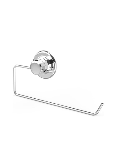 Ömür Boyu Paslanmaz Vakumlu Banyo Mutfak Kağıt Havlu Askısı Krom Gümüş