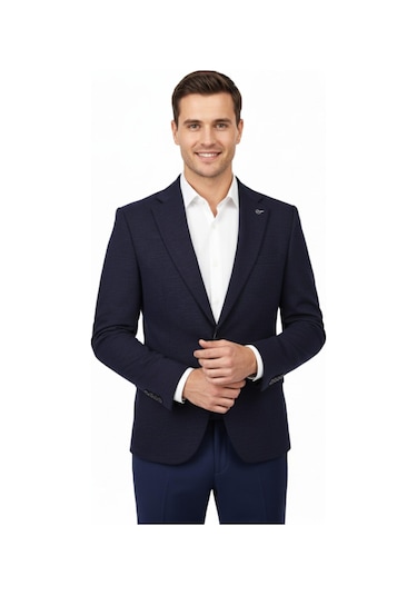 Erkek Tek Spor Ceket Çift Yırtmaçlı Bgl-st04982 Bordo