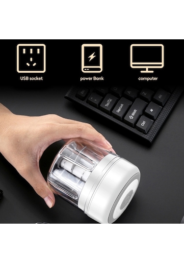 Cbtx Zm-14 Ev Tipi Mini Kablosuz Elektrikli Sarımsak Ezici, Renk: Pembe 100ml Çok Renkli