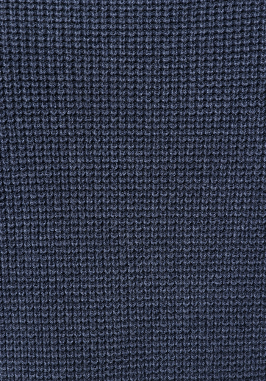 Colins Regular Fit Yuvarlak Yaka Jakarlı Erkek Mavi Kazak Cl1076731 Q1.v2 Inv Indigo