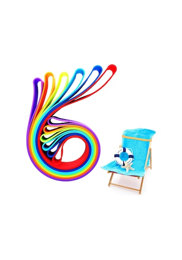 Ximistore9 6 Adet Silikon Rüzgar Dayanıklı Havlu Sabitleyici, Esnek Kumaş Bağlayıcı - Plaj, Havuz, Kamp Sandalye Erişimcisi