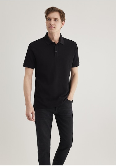 Mavi - Siyah Polo Tişört 0612521-900 Siyah