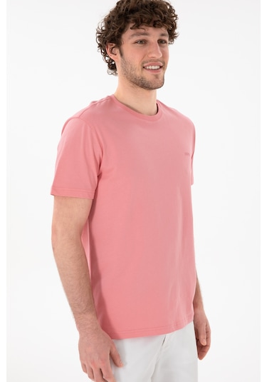 U.S. Polo Assn. Erkek Regular Fit Bisiklet Yaka Pembe Basic Tişört 50305928-VR041 U.S. Polo Assn. Erkek Regular Fit Bisiklet Yaka Pembe Basic Tişört 50305928-VR041