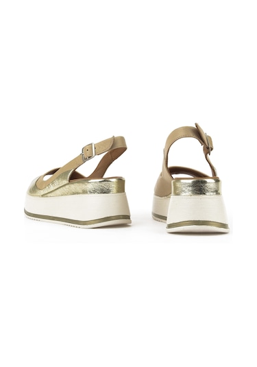 Ziya, Kadın Hakiki Deri Dolgu Topuk Sandalet 151992z50020 Bej 151992z50020 340 Bej