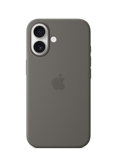 İphone 16 İçin Magsafe Özellikli Silikon Kılıf Taş Grisi Mor