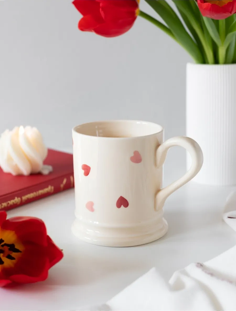 Perex Seramik Çay Bardağı, Kalpli, 400 Ml 317994685 Sütlü