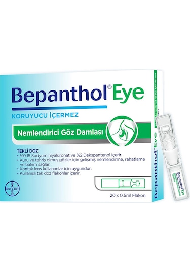 Bepantholeye NeMLendirici Göz DaMLası Tekli Doz 20 X 0.5 ML Flakon