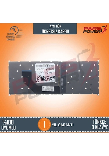 Acer Uyumlu Swift 3 Sf314-52-32Pc Klavye Siyah Tr Siyah