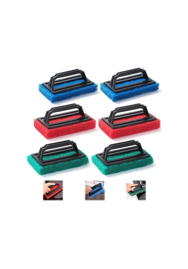 Cc Ggball Esinti 6 Parça Sünger Fırça Su Hattı Havuz Temizleme Fırçası Yüzme Havuzu Sünger Fırçası Plastik Havuz Fırçası Saplı Havuz Fırçası