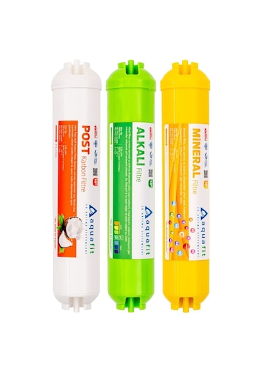 Su Arıtma Filtresi – Post Karbon Alkali Mineral 3’lü Set Tüm Cihazlarla Uyumlu