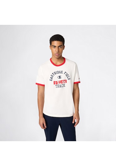 Champion Ringer Erkek Beyaz T-shirt 222054 2800324