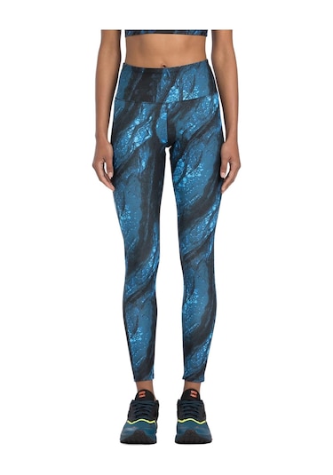 Reebok Lux Bold Aop Tıght Mavi Kadın Tayt Mavi
