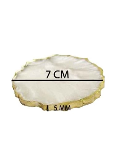 Tahtakaletoptanci Epoksi Magnet Yanı Gold Gümüş Varaklı 7 Cm (10 Adet) Altın