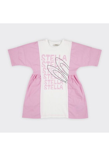 Kız Çocuk Baskı Detaylı Elbise 2411gk26004-4584 001