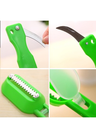 Cbtx 2 Pcs Mutfak Temel Balık Kazıyıcı Balık Pulu Planya Bıçağı Kapaklı Yeşil