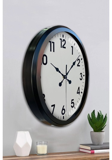 Zentime 52 Cm Siyah Modern Duvar Saati Çok Renkli