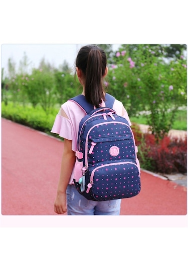 Sones 3 Psc/sets Genç Kızlar İçin Moda Okul Sırt Çantası Koyu Mavi