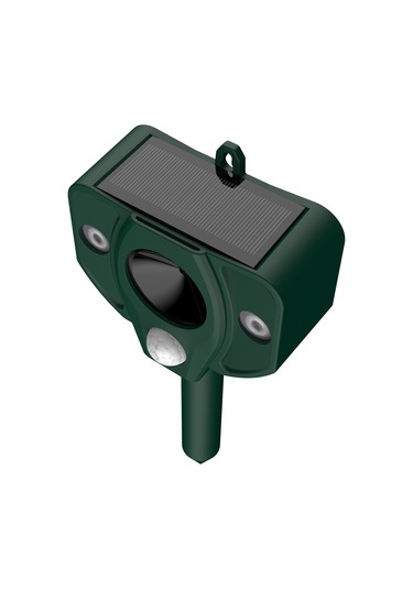 H47005 Pır Hareket Sensörlü Solar Ultrasonik Kovucu 5 Alarm Koyu Yeşil