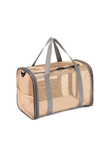 Hava Alabilir Ağı Mesh Evcil Hayvan Taşıyıcı Büyük Alan Kedi Taşıma Çantası Omuz Askısı Ve Çıkarılabilir Mat İle Katlanabilir Evcil Hayvan Seyahat Taşıyıcıları Kediler Ve Köpekler İçin