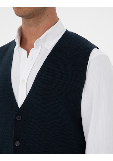 Pierre Cardin Erkek Lacivert Yelek Triko 50317313-vr033 Lacivert