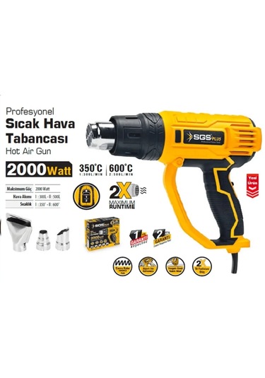 Sgs SGS5215 Sıcak Hava Tabancası + 200 Adet Kablo Koruma Kılıfı