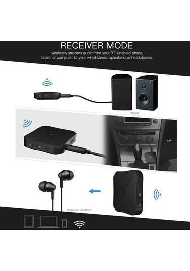Lemestar Kn319 Kablosuz Bluetooth Alıcı Ve Verici: 3.5mm Bağlantı, Şarj Edilebilir Pil, Taşınabilir Tasarım İle Müzik Keyfi