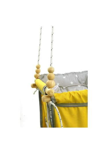 Bundera Wag Swing Sarı Çocuk Ahşap Salıncak Bebek Hamak