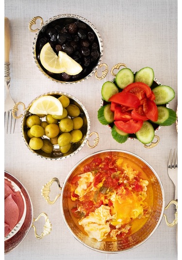 Bakır Tava 3'lü Set Bakır