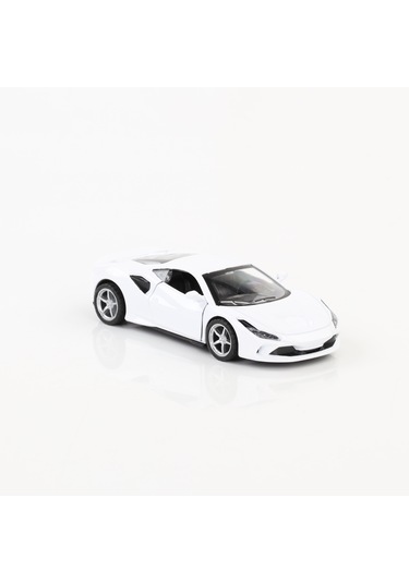 Sesli Ve Işıklı 1:36 Ölçek Çek Bırak Metal Araba Beyaz