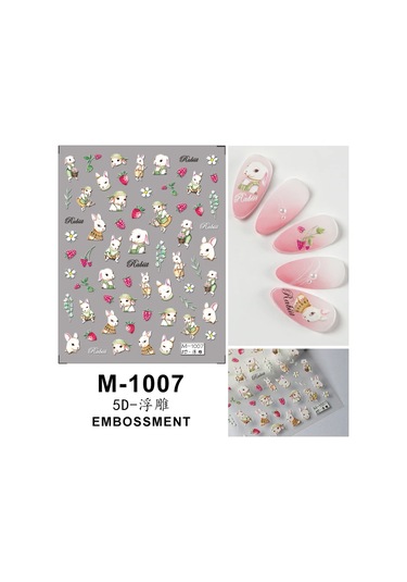 Nail Art Etiketler Çıkartmaları 5d Kabartmalı Kendinden Yapışkanlı Karikatür Çiçek Kelebek Yıldız Tırnak Çıkartmaları Amy Green