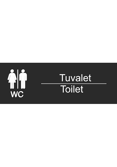 Altinucartdesign Tuvalet Toilet 20x7 Cm Pvc Ofis Uyarı Levhası