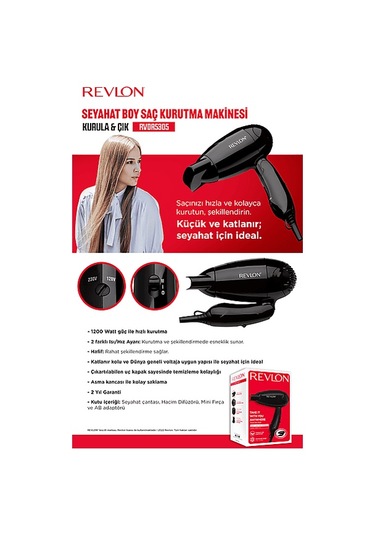 Revlon RVDR5305 Katlanabilir Seyahat Tipi Saç Kurutma Makinesi