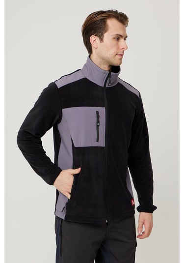 Rosa Fleece Coat Erkek Polar Mont - İş Güvenliği Ve Outdoor Kullanım İçin Sıcak Ve Dayanıklı Polar M Siyah