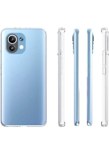 Xiaomi Mi 11 Lite Kilif Ince Esnek Seffaf Süper Silikon Kilif 493509759