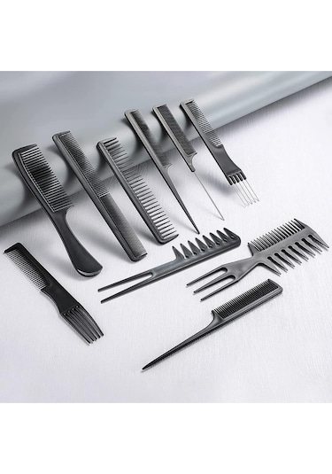 Layes Profesyonel Kuaför Saç Şekillendirme Tarak Seti 10'lu