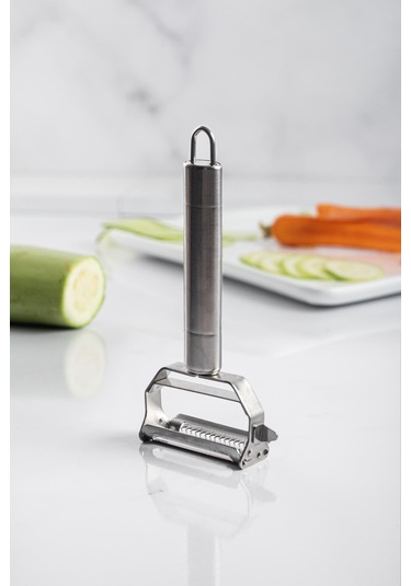 Paslanmaz Çelik Sebze Meyve Julyen Soyucu & Doğrayıcı 17 Cm Metal