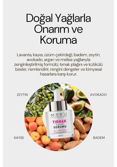 Maru El Ayak Tırnak Besleyici, Koruyucu Bakım Serumu 20 ML