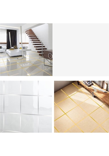 2 Adet 50 Metre Fayans Arası Şerit Dekoratif Yapışkan Su Geçirmez