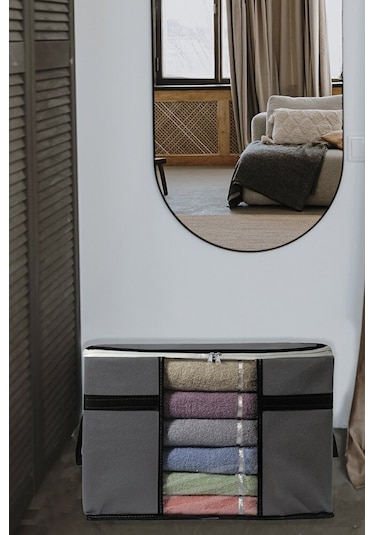 Adarya Home 5 Adet Pencereli Kazak Hurcu- 50x40x30 Gri