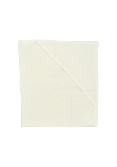 Ezh 1207 %100 Pamuklu 4 Kat Bebek Banyo Havlusu 92 x 82 CM Krem