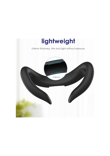 Wolmtt Meta Quest 3 Vr Silikon Göz Maskesi Ter Önleyici Koruyucu Kapak - Siyah