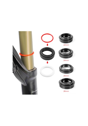 Kosona Dağ Bisikleti Amortisör Ön Çatal Mucize Alevi Orijinal Orijinal 35mm Boyutlu Mucize Alevi + 4'lü Montaj Aracı Seti Çok Renkli