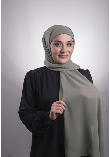 Su Yeşili Pratik Hazır Geçmeli Şal Şifon Boru Boneli 3001_32